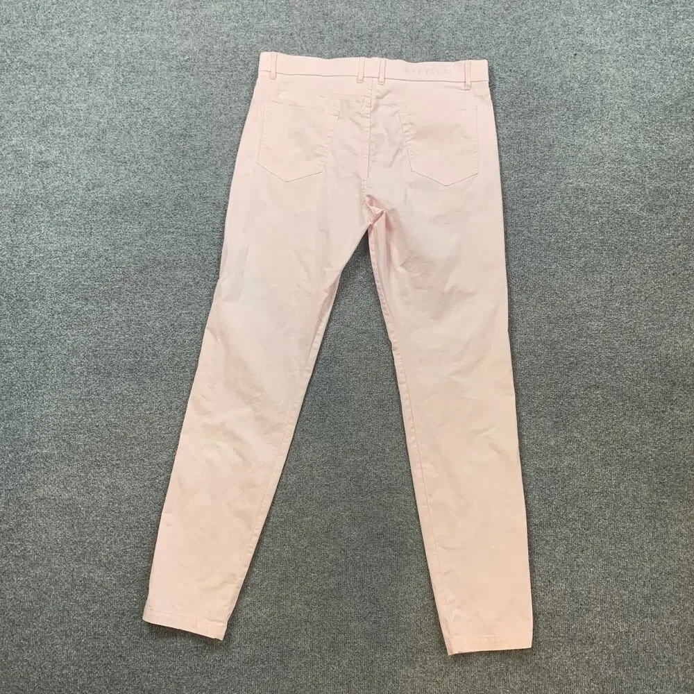 Greyson Pants Mens 34 Slim Fit Pink Cotton Stretch Pocket Flat Front Golf Chino